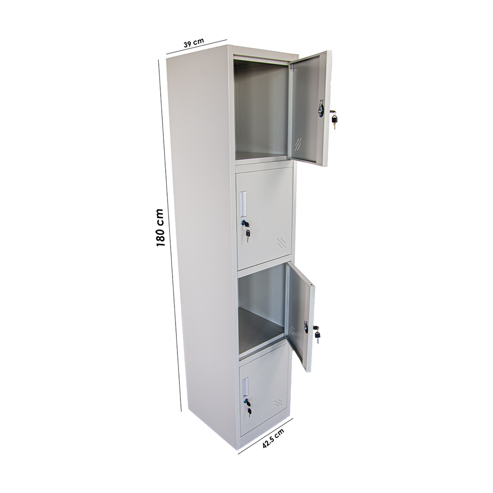 Foto 2 | Casillero Locker De 4 Espacios Gris