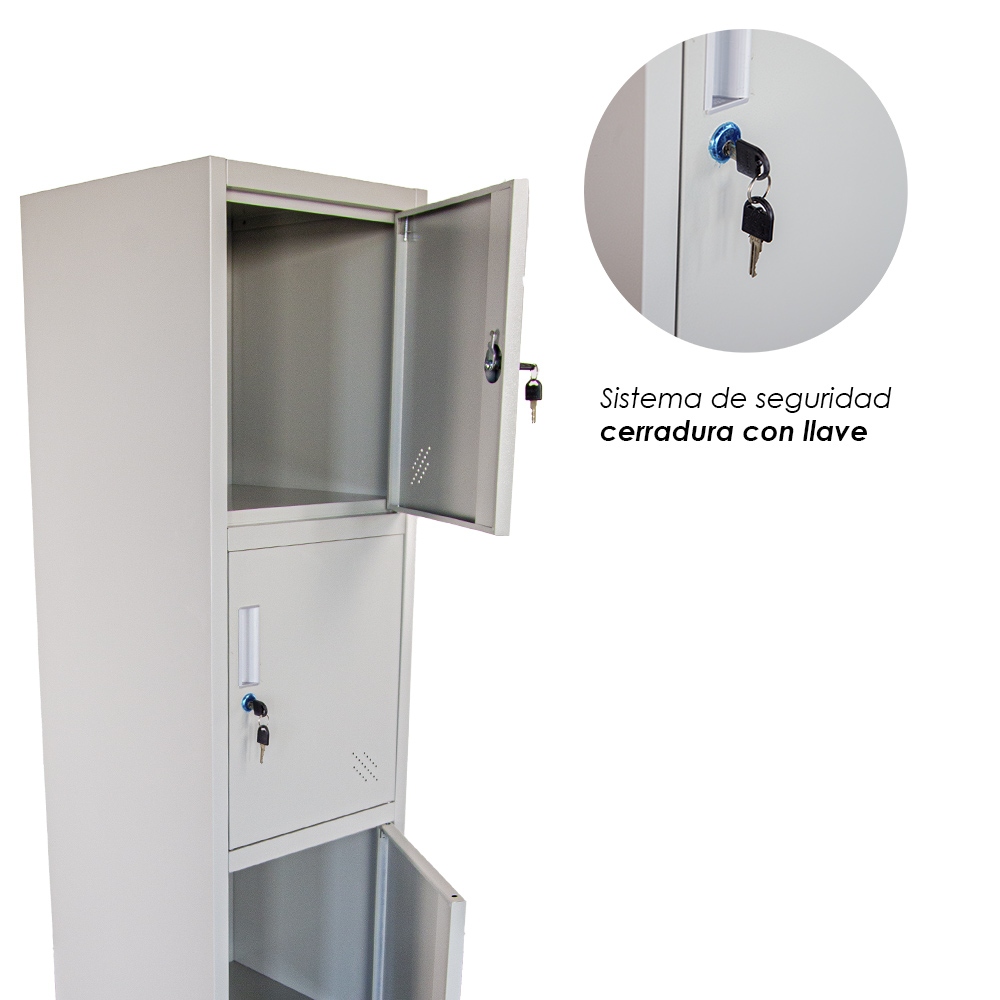 Foto 7 | Casillero Locker De 4 Espacios Gris