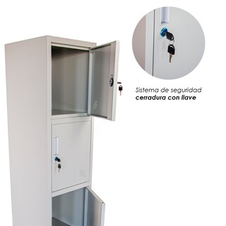 Foto 7 | Casillero Locker De 4 Espacios Gris