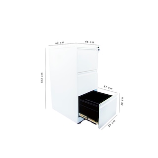 Foto 2 | Archivero Metalico De 3 Cajones Blanco