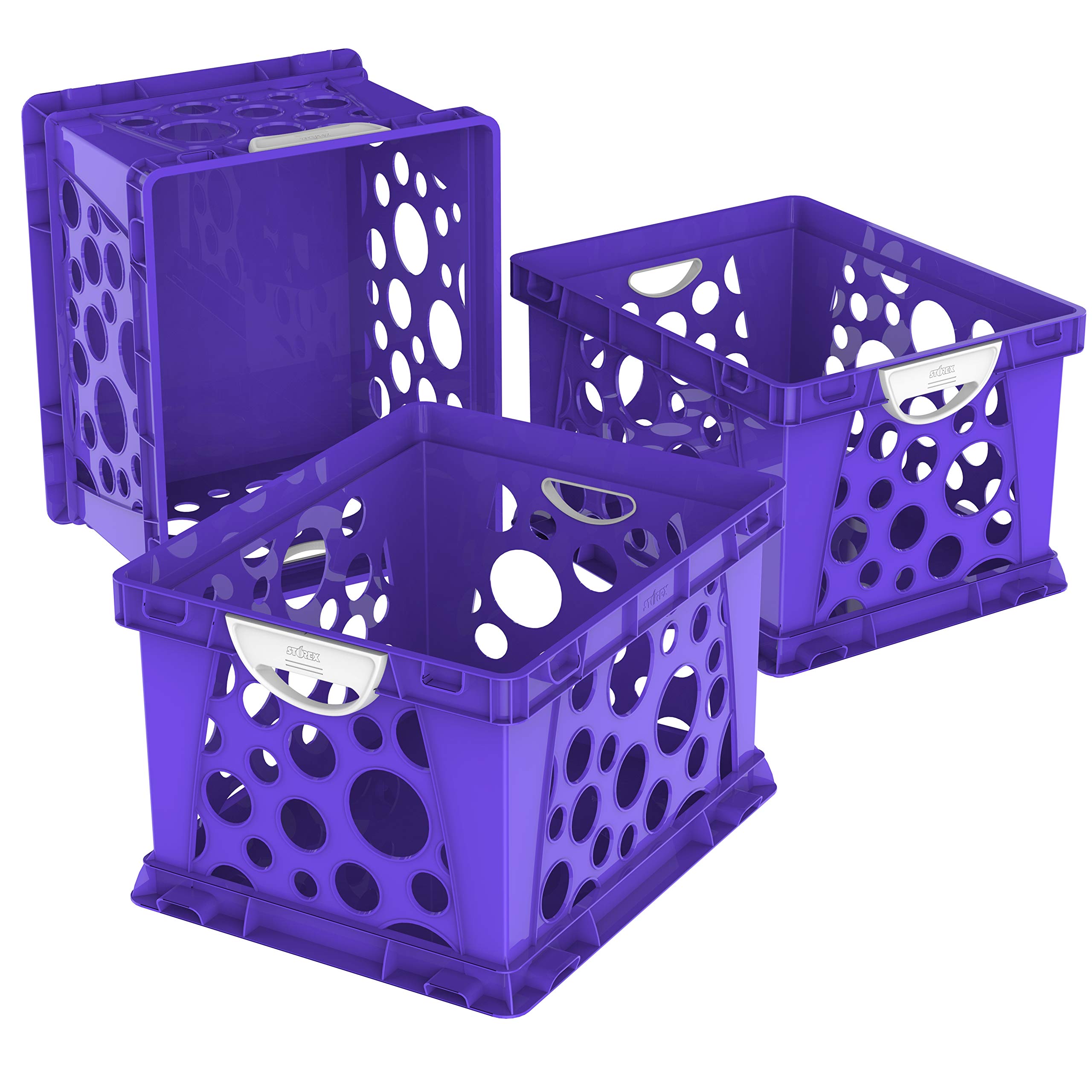 Foto 2 pulgar | File Crate Storex Premium Letter, Documento Legal, Morado, Paquete De 3 - Venta Internacional.