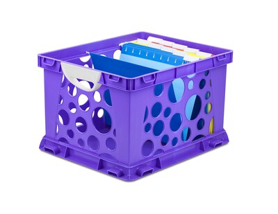 Foto 3 | File Crate Storex Premium Letter, Documento Legal, Morado, Paquete De 3 - Venta Internacional.