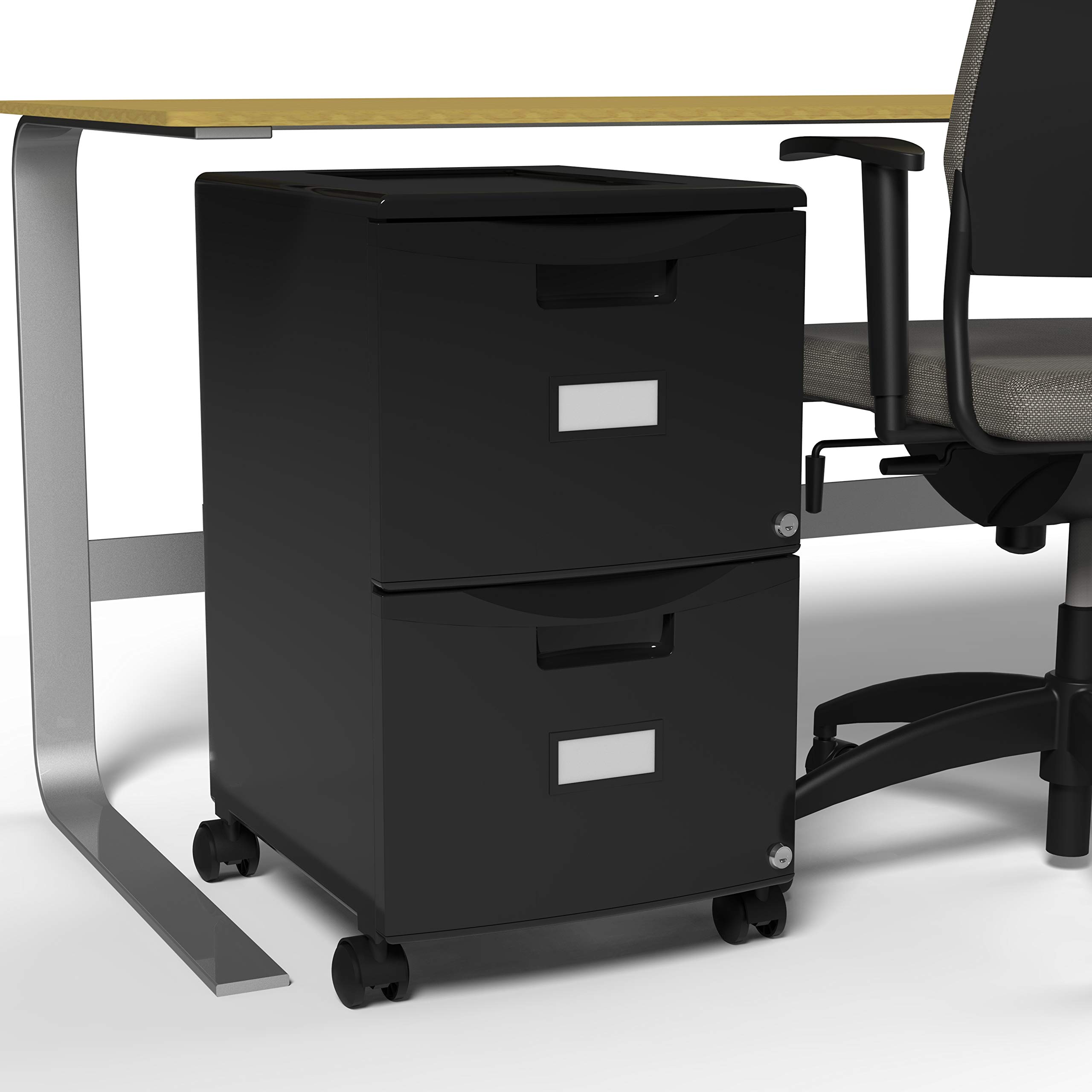 Foto 3 | Archivador Móvil Con Pedestal Storex, 2 Cajones, Con Cerradura, Negro - Venta Internacional.