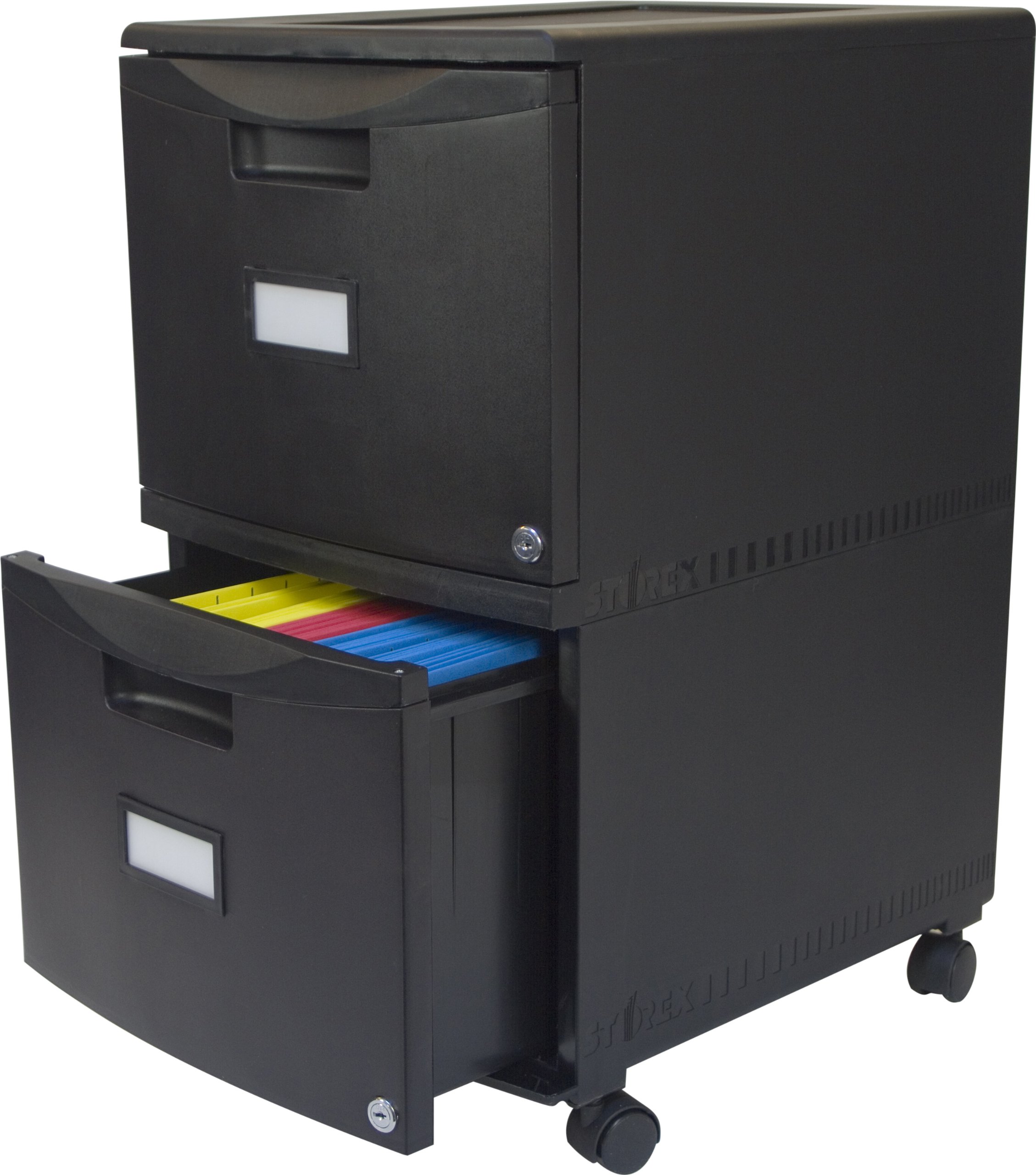 Foto 7 pulgar | Archivador Móvil Con Pedestal Storex, 2 Cajones, Con Cerradura, Negro - Venta Internacional.