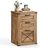 Archivador Vasagle, 3 Cajones, Soporte Para Impresora, Color Miel - Venta Internacional.