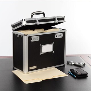 Foto 2 | Caja Organizadora De Archivos, Tamaño Carta, Tamaño Carta, Con Candado, Negra - Venta Internacional.