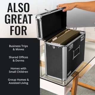 Foto 7 | Caja Organizadora De Archivos, Tamaño Carta, Tamaño Carta, Con Candado, Negra - Venta Internacional.