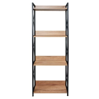 Foto 2 | Librero Estante Minimalista Industrial Multiusos 4 Niveles Rack & Pack mkz-librerovecaf Café