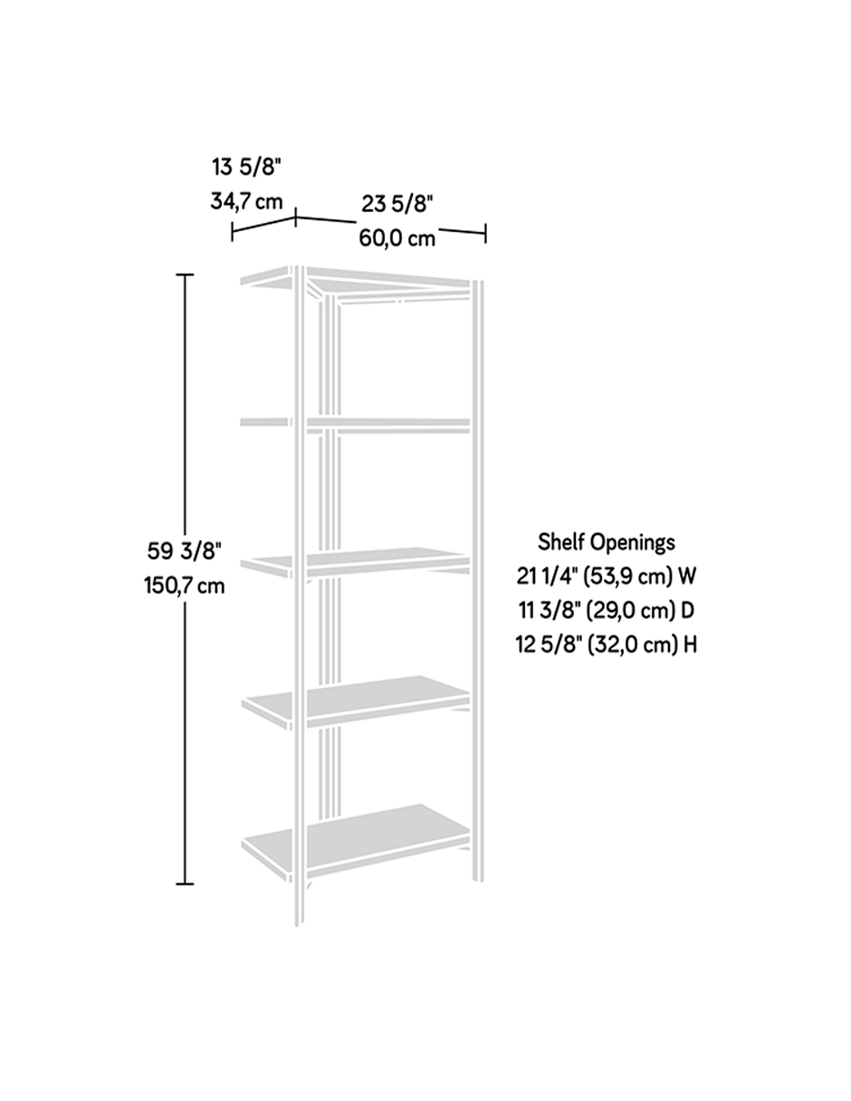 Foto 4 pulgar | Librero 5 Repisas Sauder North Avenue Bookcase 422095