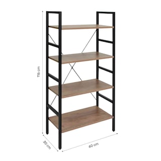 Foto 3 | Librero Estante Rack & Pack color Marrón Boho Industrial 60 X 28 X 116 CM