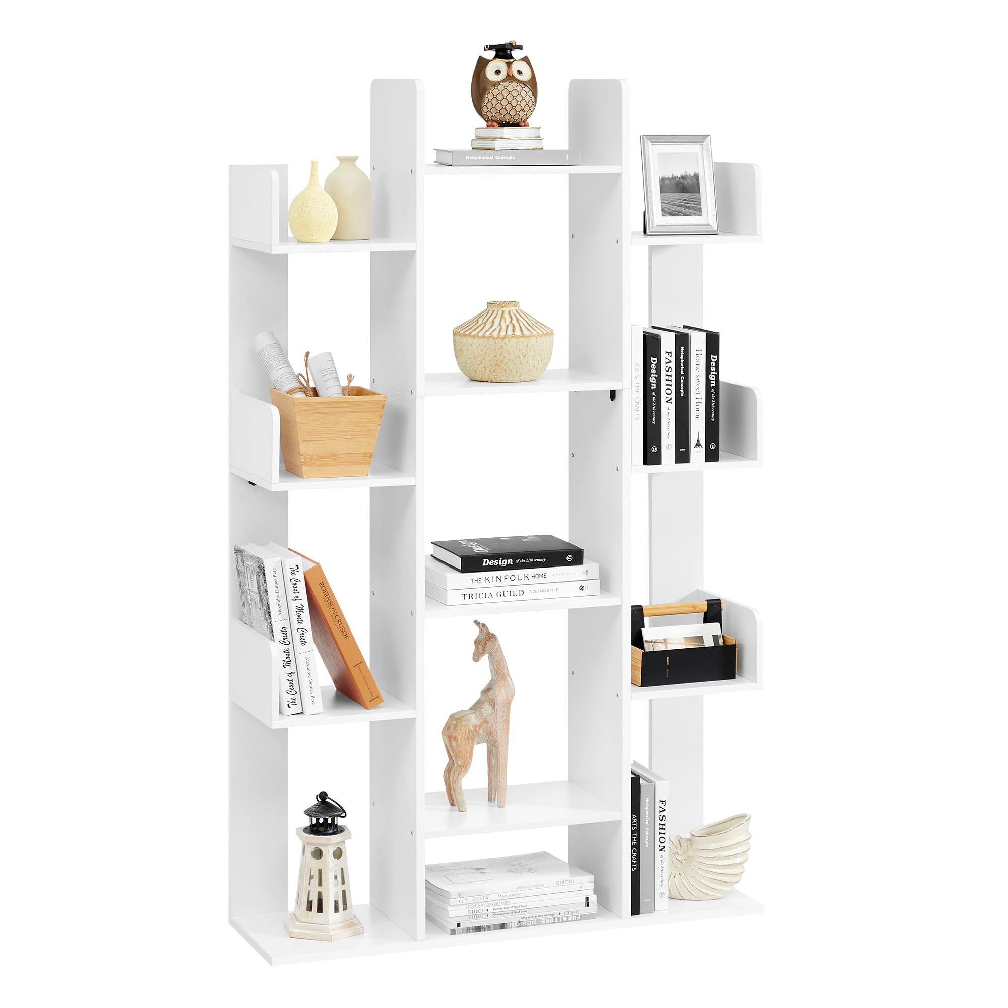 Estantería Vasagle En Forma De Árbol Con 13 Compartimentos, Color Blanco