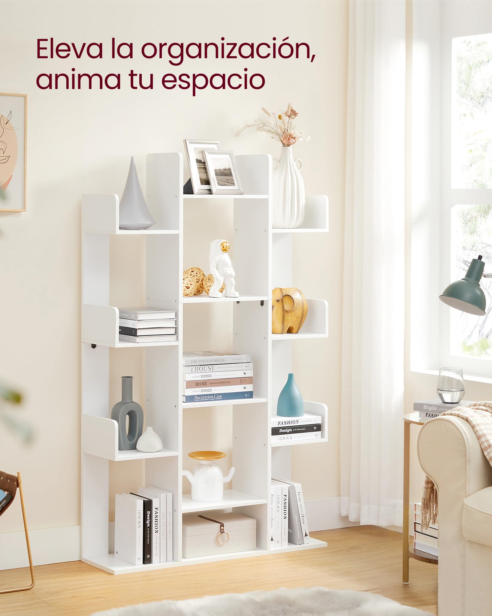 Foto 4 pulgar | Estantería Vasagle En Forma De Árbol Con 13 Compartimentos, Color Blanco