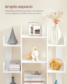 Foto 4 | Estantería Vasagle En Forma De Árbol Con 13 Compartimentos, Color Blanco