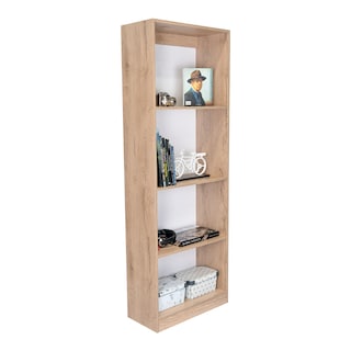 Foto 3 | Biblioteca Home, Macadamia Y Blanco Duqueza, Con Cuatro Entrepaños