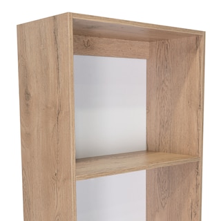 Foto 6 | Biblioteca Home, Macadamia Y Blanco Duqueza, Con Cuatro Entrepaños