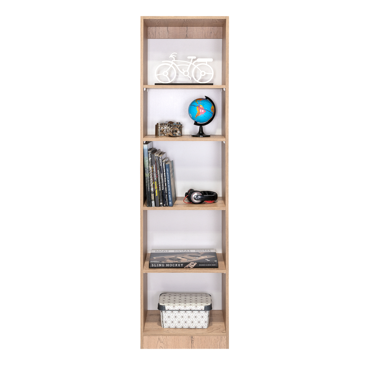 Foto 2 | Biblioteca Home Eco, Macadamia Y Blanco Duqueza, Con Cinco Entrepaños