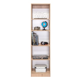 Foto 2 | Biblioteca Home Eco, Macadamia Y Blanco Duqueza, Con Cinco Entrepaños