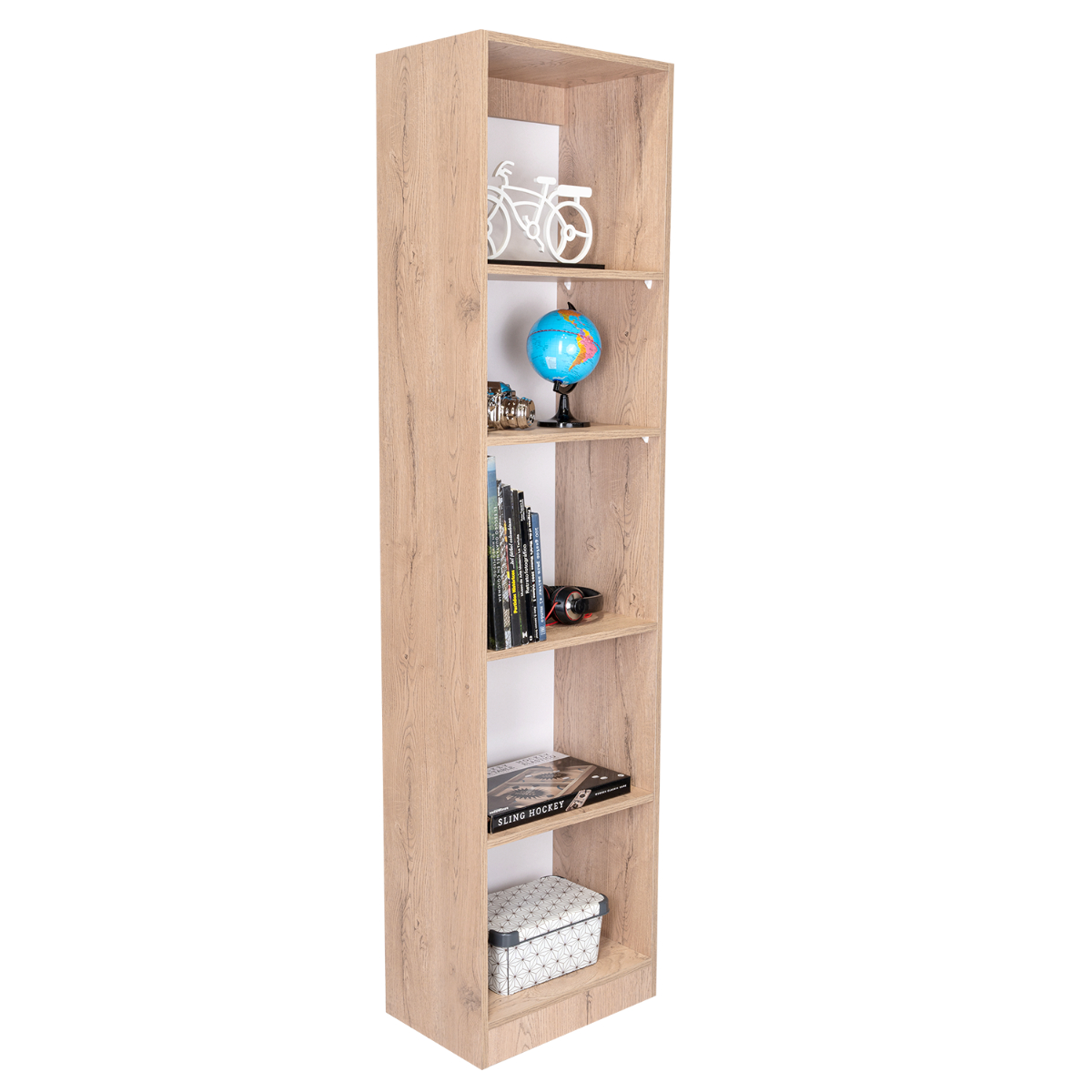Foto 3 | Biblioteca Home Eco, Macadamia Y Blanco Duqueza, Con Cinco Entrepaños