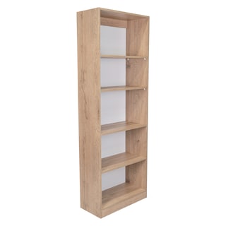 Foto 5 | Biblioteca Home, Macadamia Y Blanco Duqueza, Con Cinco Entrepaños