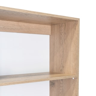 Foto 6 | Biblioteca Home, Macadamia Y Blanco Duqueza, Con Cinco Entrepaños