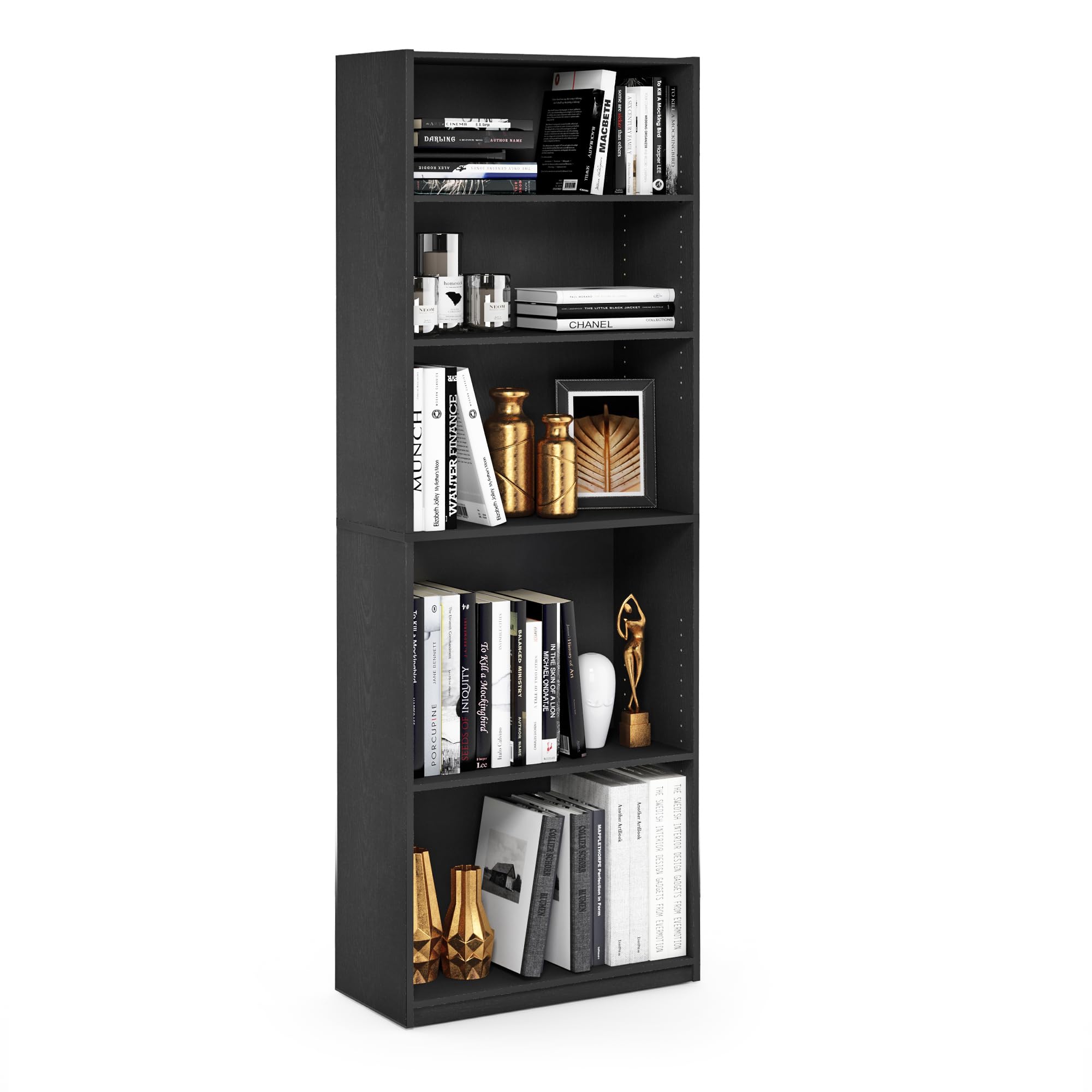 Foto 6 pulgar | Librería Furinno Jaya Simply Home Con 5 Estantes Y 5 Niveles, Negra - Venta Internacional.