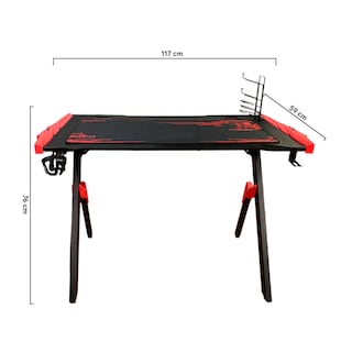 Foto 2 | Escritorio KECOMPRAS GEEK color Rojo para Gamers Galaxhero Luces LED RGB