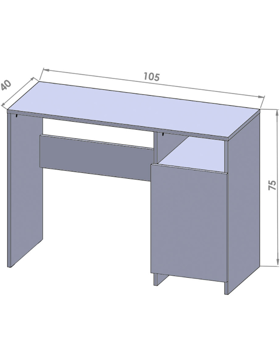 Foto 4 pulgar | Escritorio Hogare color Gris para Home Office