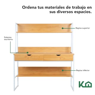 Foto 3 | Escritorio KingsHouse 100007-SZ color Marrón