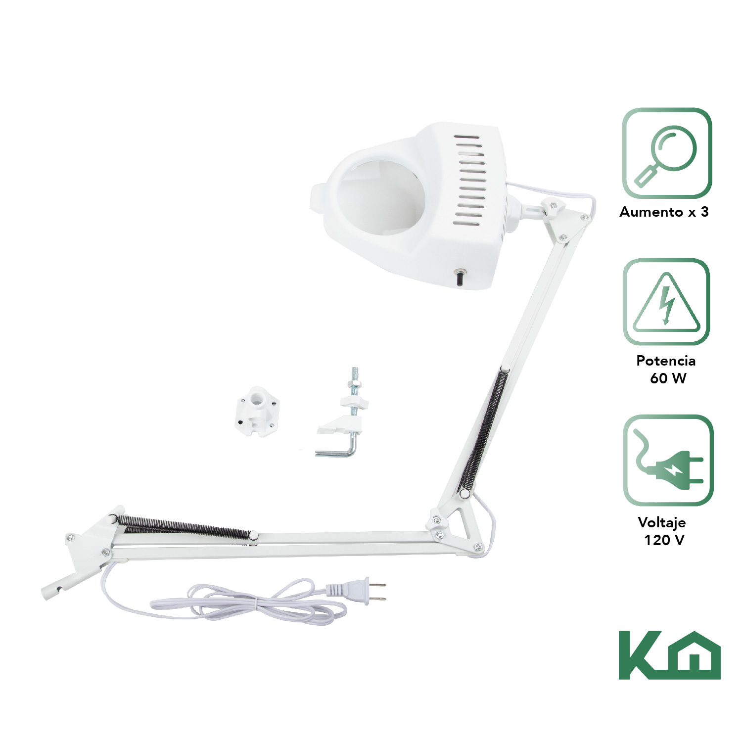 Foto 4 pulgar | Escritorio + Estantes + Lámpara Lupa 3x Kit Estudiantil KingsHouse