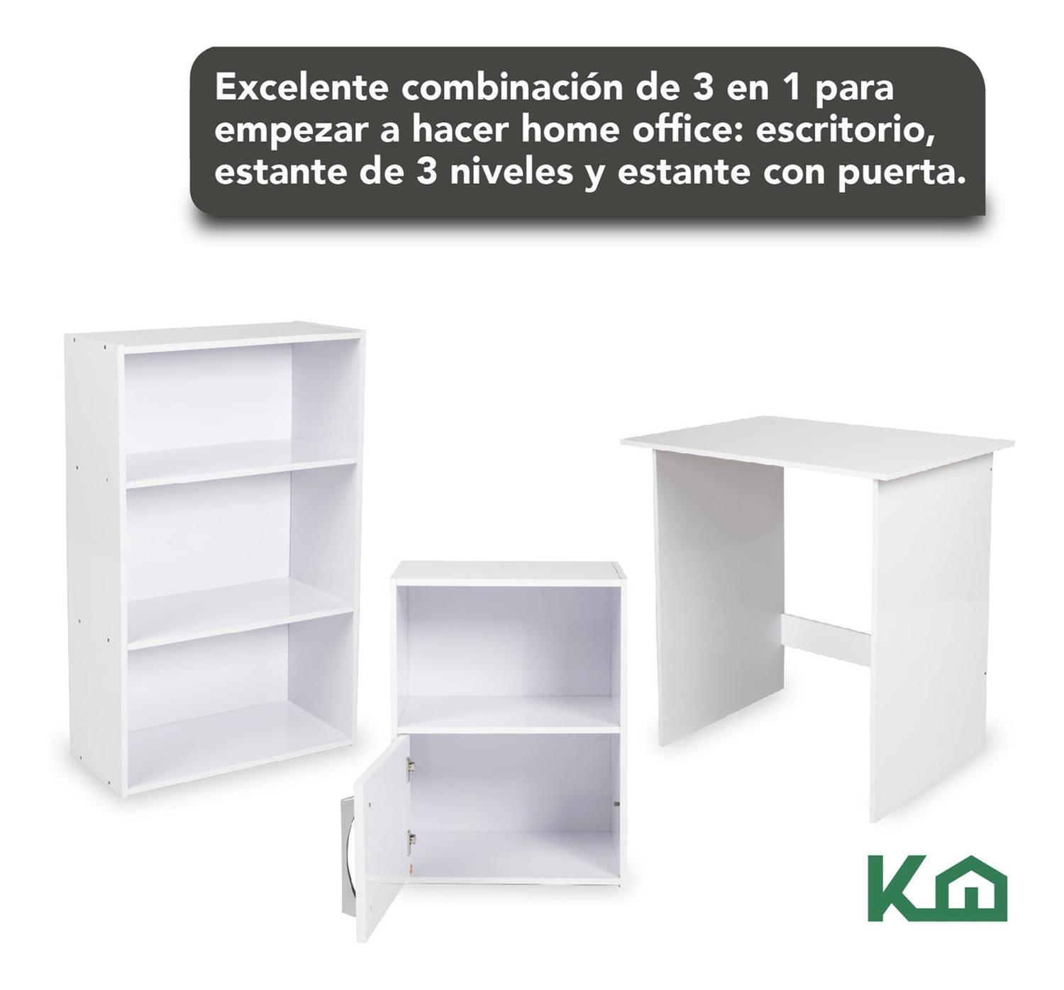 Foto 8 pulgar | Escritorio + Estantes + Lámpara Lupa 3x Kit Estudiantil KingsHouse