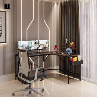 Foto 6 | Escritorio Mubson Gonia color Negro en L