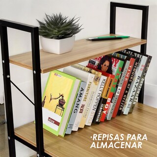 Foto 5 | Escritorio Iliosinnova E120-NC para Computadora Minimalista con Estantes Estilo Industrial