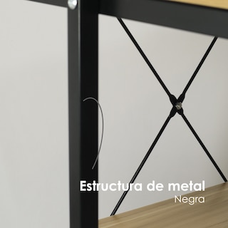 Foto 6 | Escritorio Iliosinnova E120-NC para Computadora Minimalista con Estantes Estilo Industrial