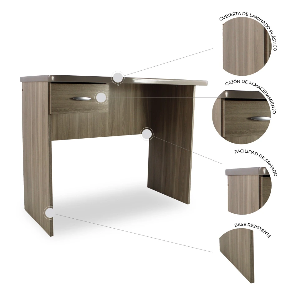 Foto 4 pulgar | Escritorio Resen Roble y Silla Eames Mundo In