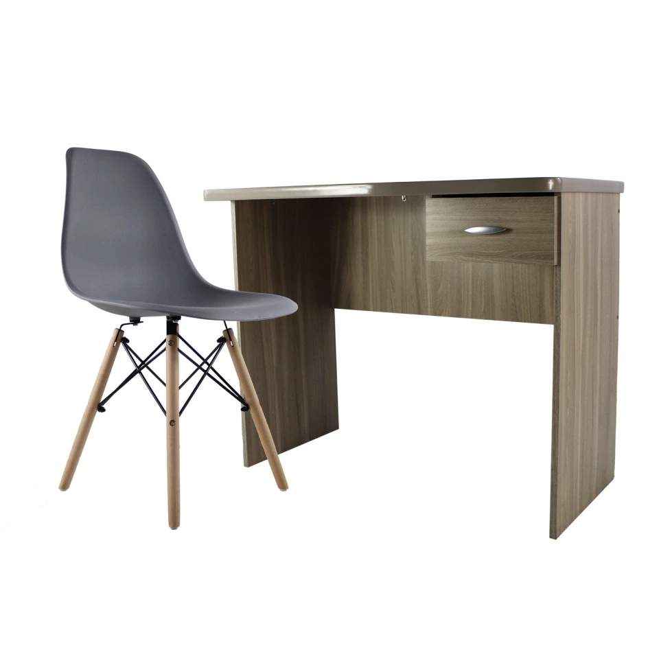 Foto 1 | Set Escritorio Resen Roble Y Silla Eames Gris Mundo In