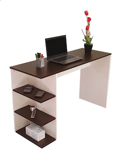 Foto 3 | Escritorio con Librero Moderno color Blanco para Casa y Oficina