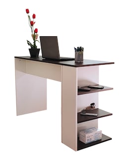 Foto 4 | Escritorio con Librero Moderno color Blanco para Casa y Oficina