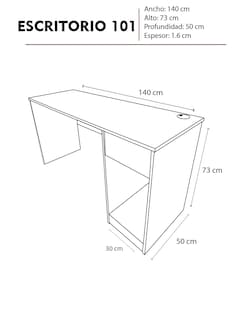Foto 7 | Escritorio ESC-101-LO Gris Modelo Ejecutivo con Cajón y Llave