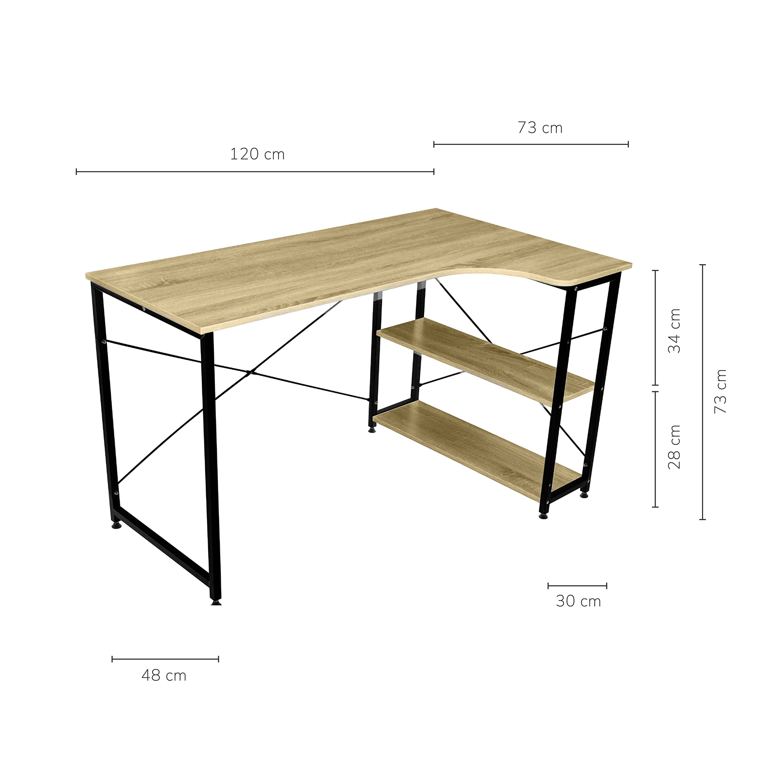 Foto 4 | Escritorio Top Living Desk-12 Marrón Claro