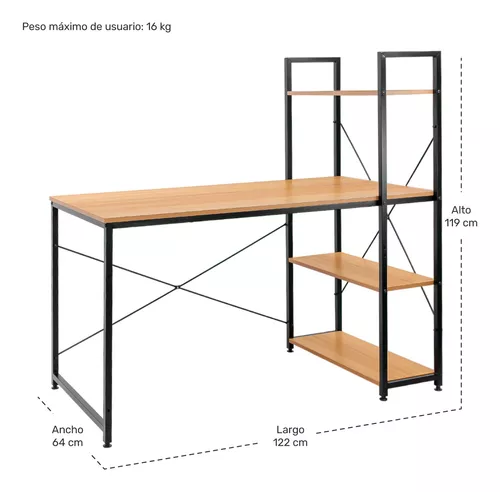 Foto 5 pulgar | Escritorio Rack & Pack mkz-deskoficaf Blanco