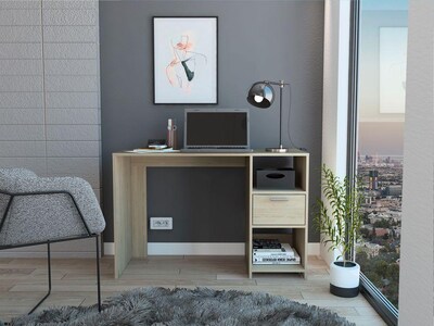 Foto 1 | Escritorio Malasia Beige con un Cajón Archivador