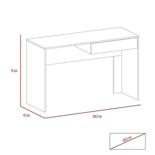 Foto 7 | Escritorio Mantis, Humo, Con Un Cajón Organizador