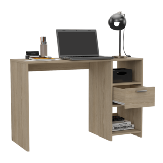 Foto 3 | Escritorio Taira, Beige, Con Un Cajón Y Dos Entrepaños