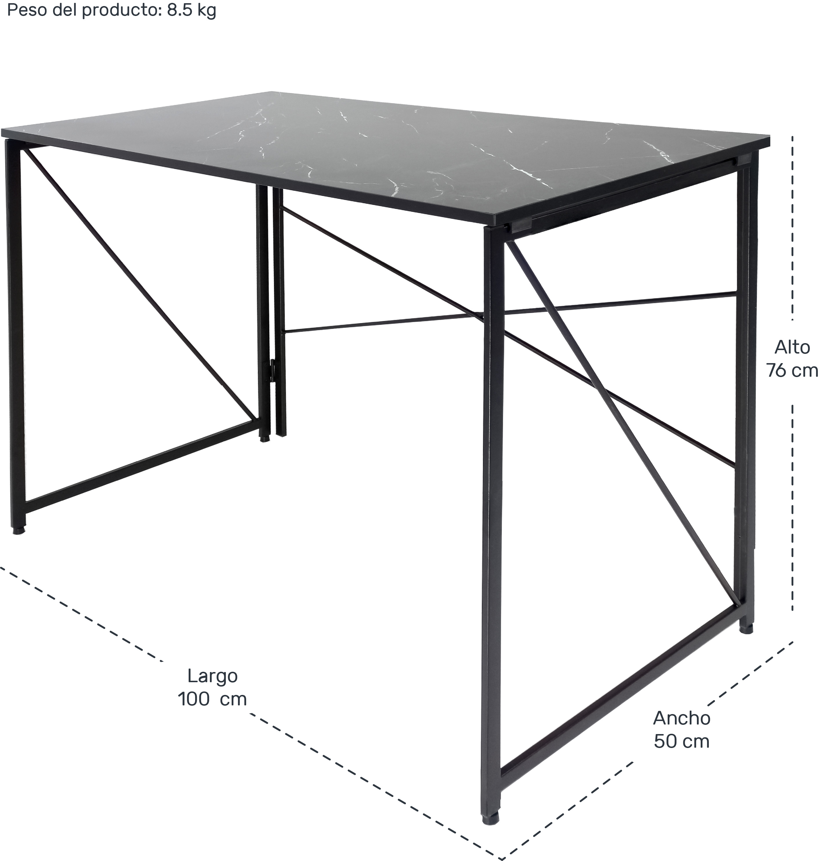 Foto 6 pulgar | Escritorio Rack & Pack Plegable Industrial Minimalista