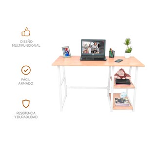 Foto 5 | Escritorio Top Living Pino-B Marrón y Blanco