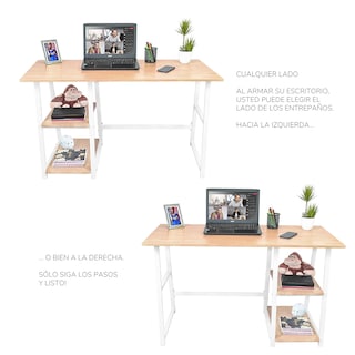 Foto 7 | Escritorio Top Living Pino-B Marrón y Blanco