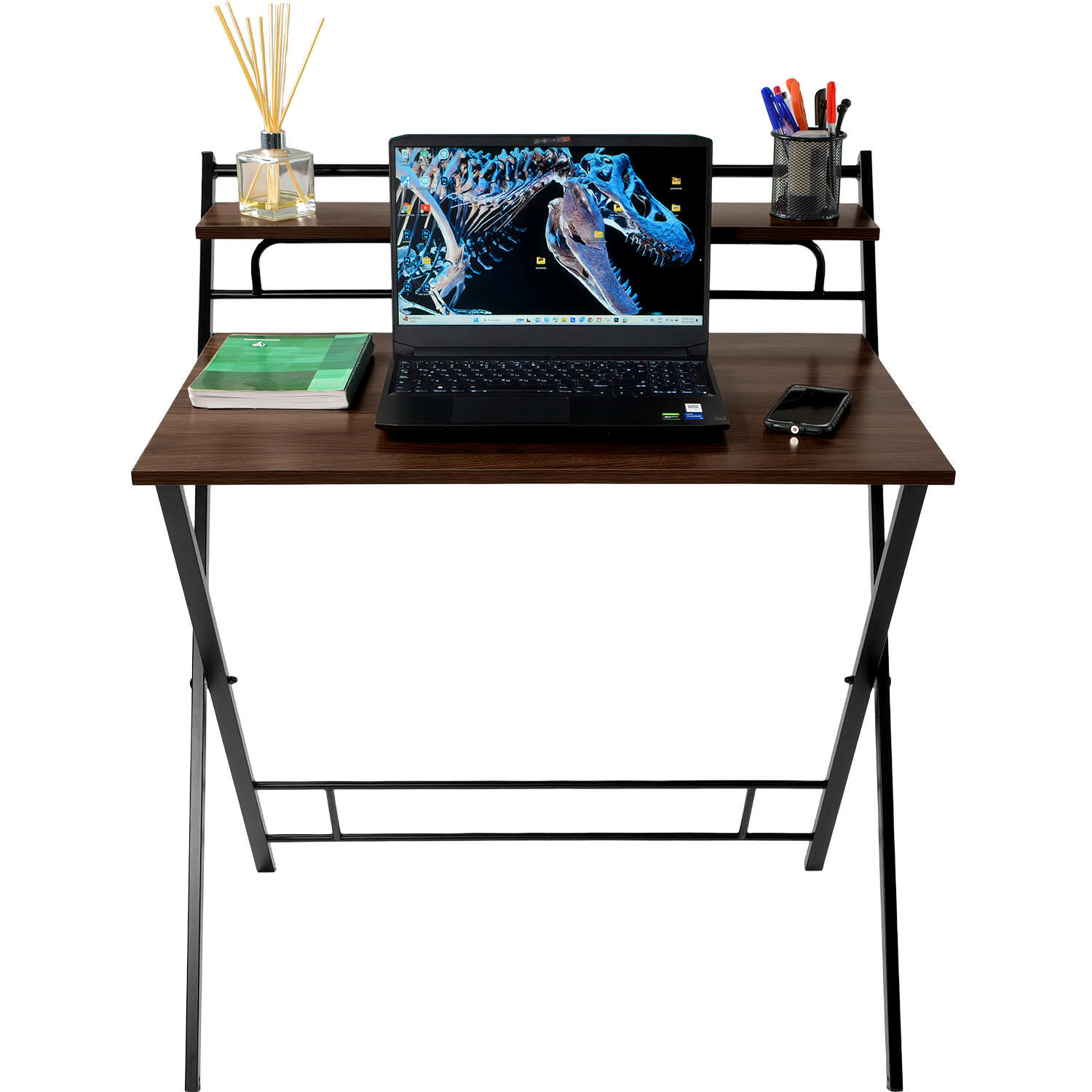 Foto 3 | Escritorio Plegable Rack & Pack Marrón 2 Niveles