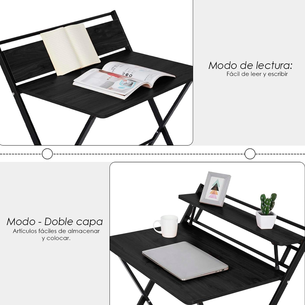 Foto 9 pulgar | Escritorio Plegable Ilios Innova Minimalista Negro