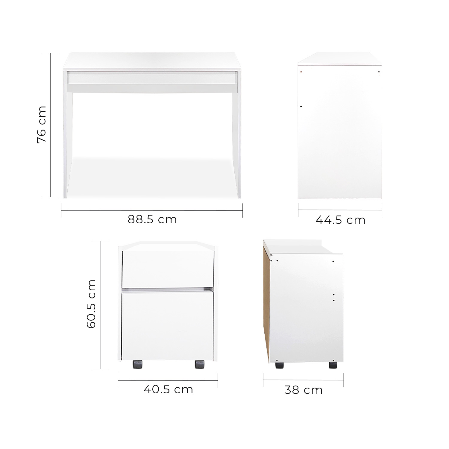 Foto 6 pulgar | Escritorio Archivero Mueble Organizador Oficina Monterosso Mundo In Color Blanco