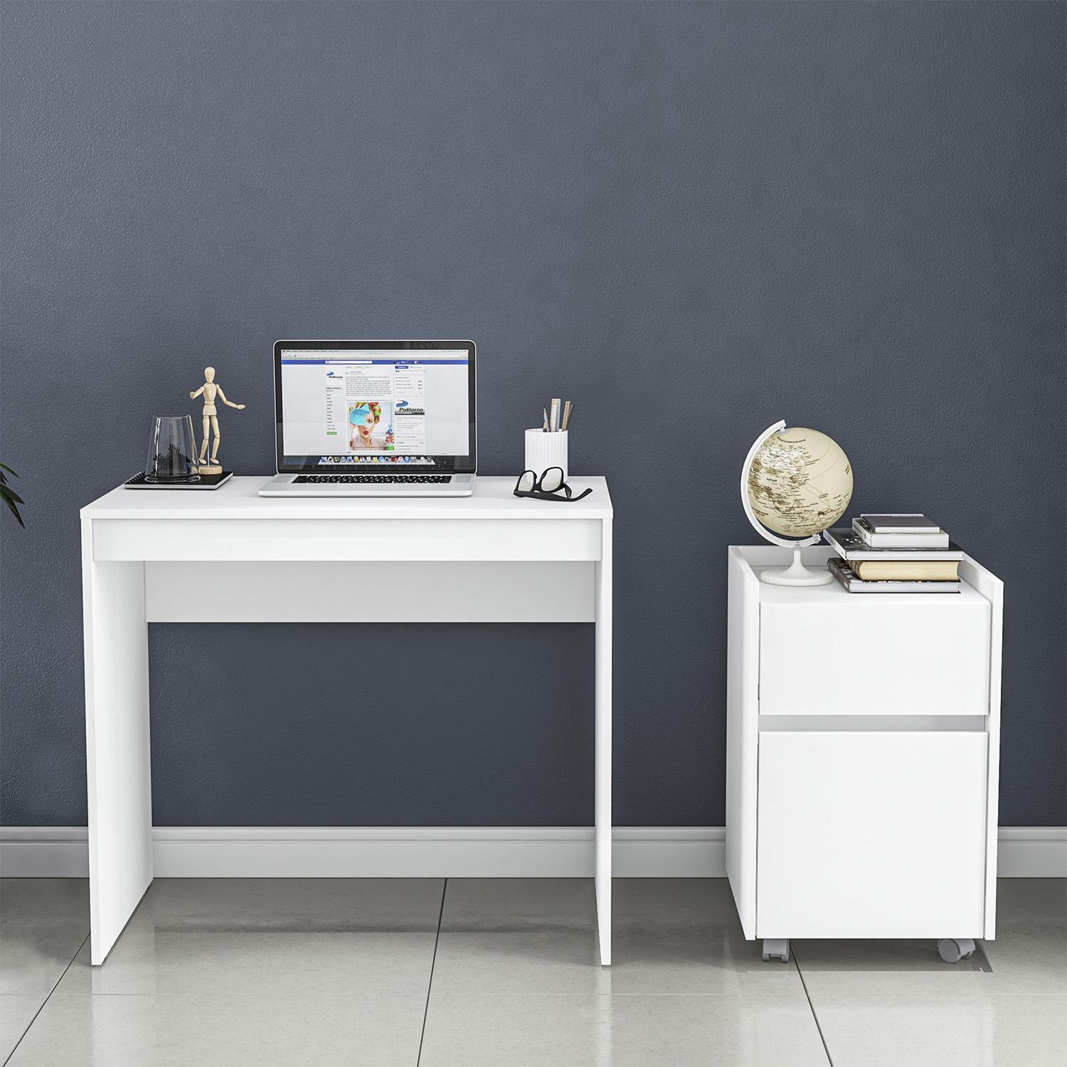Foto 8 pulgar | Escritorio Archivero Mueble Organizador Oficina Monterosso Mundo In Color Blanco